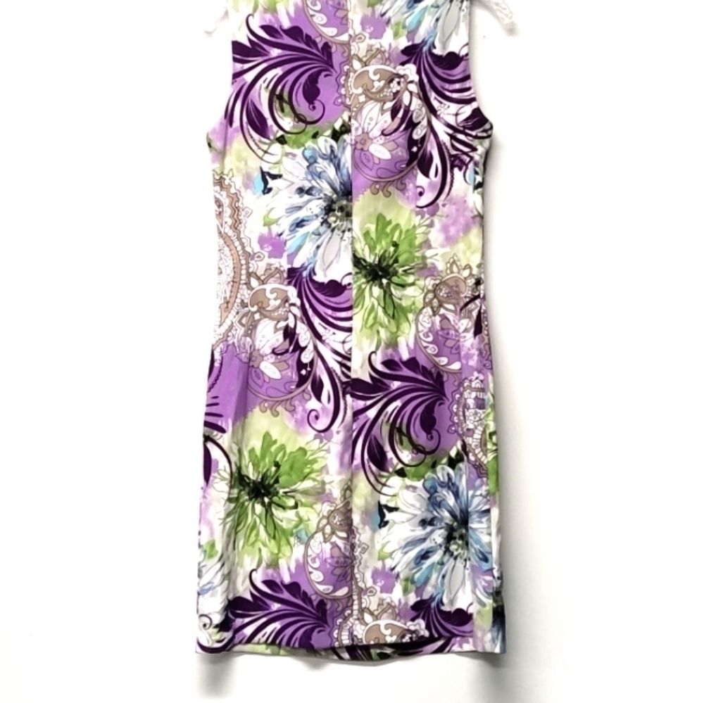 Connected summer sleeveless floral white/green/purple/blue Sheath… - Picture 2 of 5